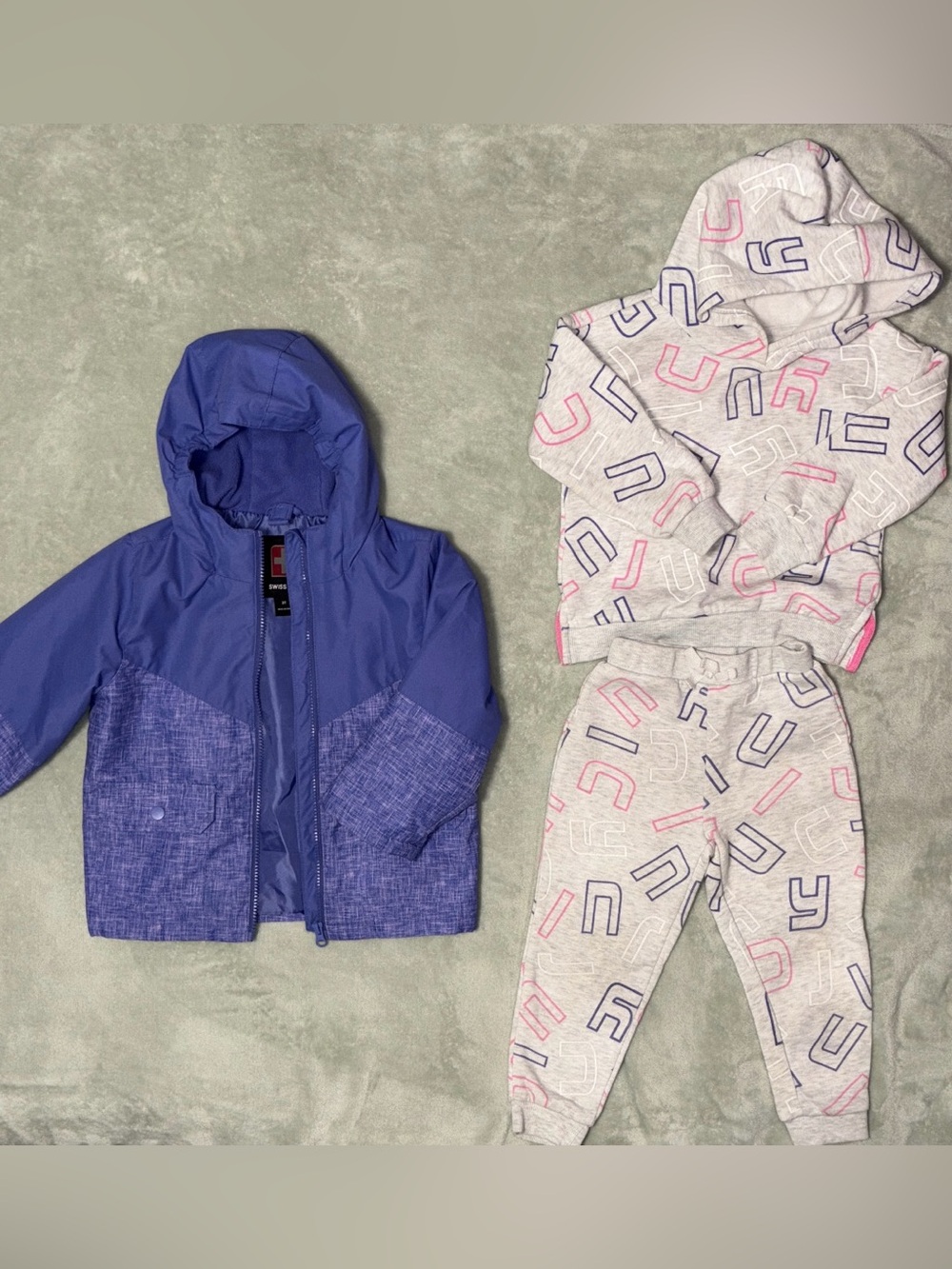 3T Toddler Girls Swiss Tech Jacket and Juicy Couture Sweatsuit Set